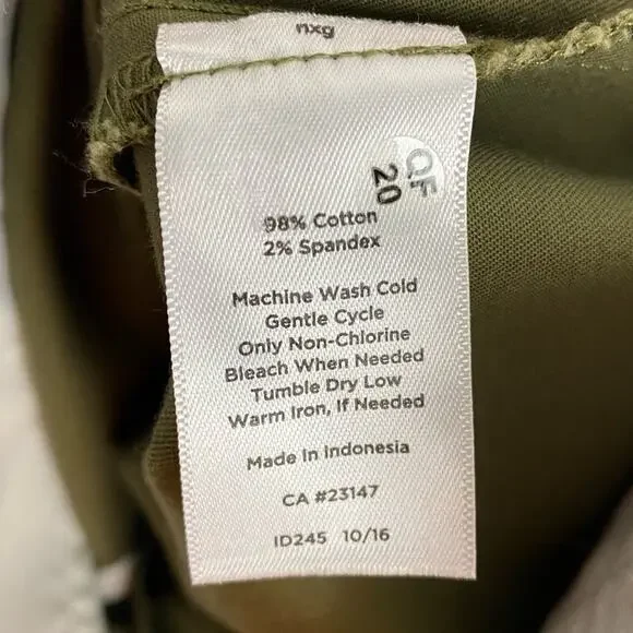 Talbots Perfect Crop Women’s Pants Slim Leg Loden Frost Olive Green Size 2P - Picture 6 of 10